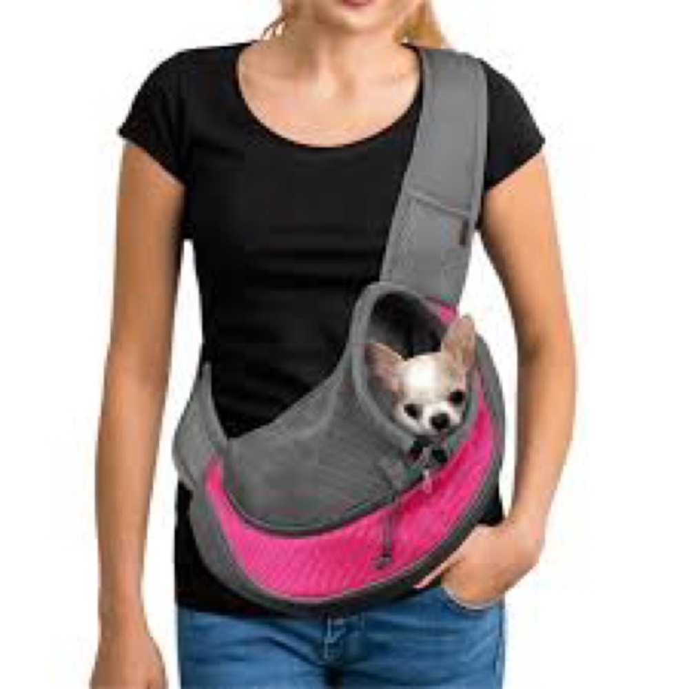Popcorn Dog Carry Bag Pet Carrier Sling Travel Bags Pouch Tote Cat Carrier Pink - Picture 2 of 13